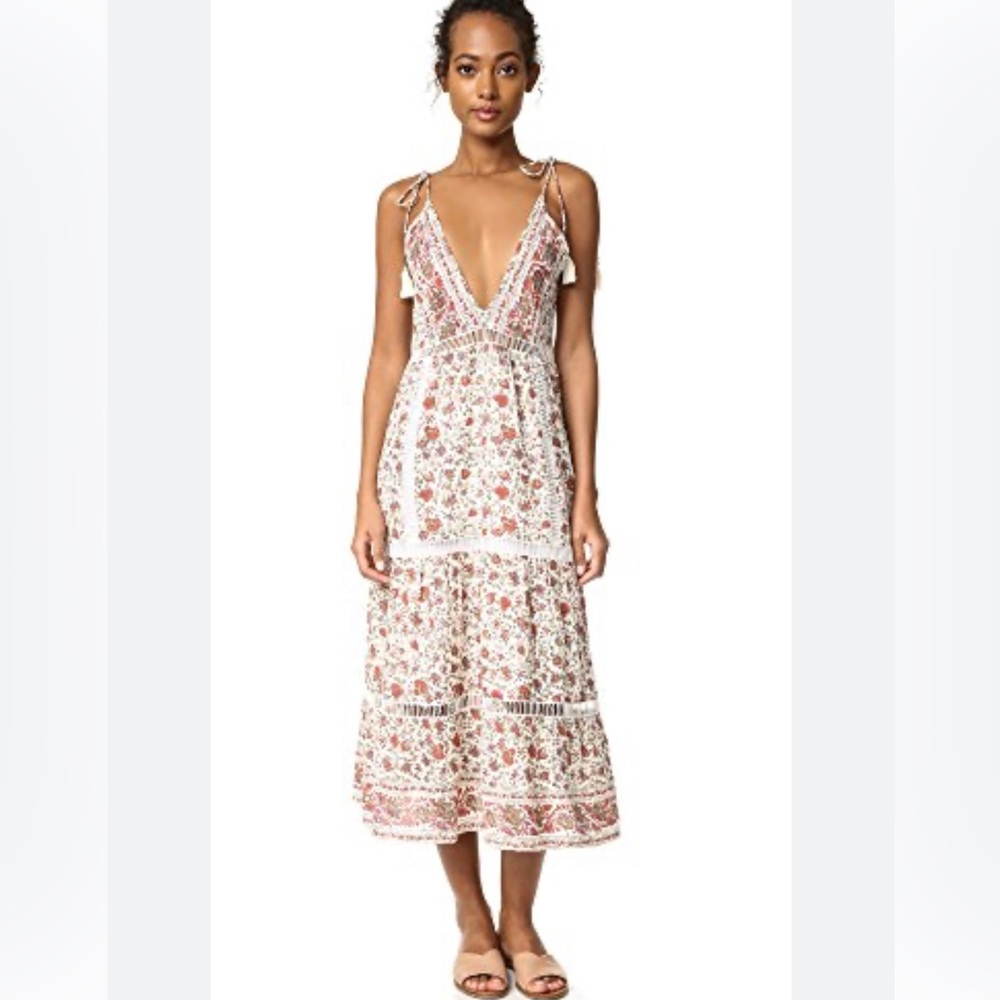 Saylor Anna Floral Midi Dress in Multi